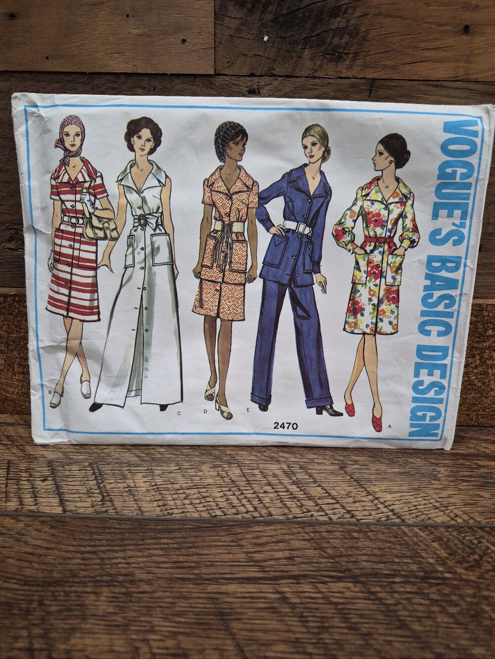 Vintage 1971 Vogue Basic Design Sewing Pattern Size 12 Missus Dress Tunic Skirt